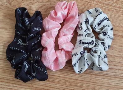 New - 3 Cute Hair Scrunchies - E