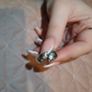 sterling silver ring with blue stones Image 2
