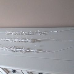 Clear Beaded Branches X 3