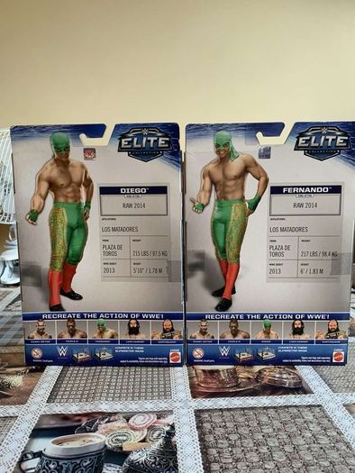 wwe elite series 35 Los Matadores Diego & Fernando action figures