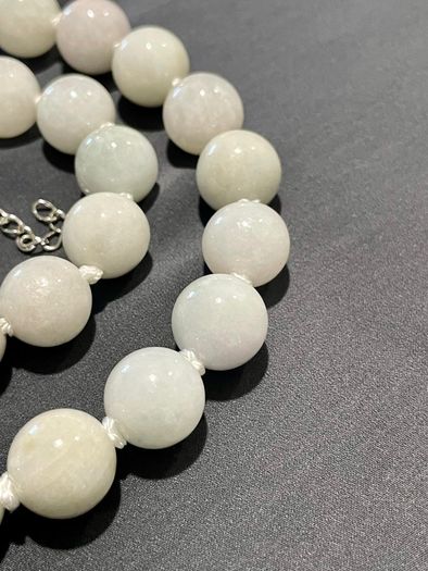 sterling silver necklace with Jadeite