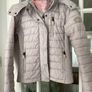 Ladies Superdry Grey Jacket with pink lining. Size Small Image 2