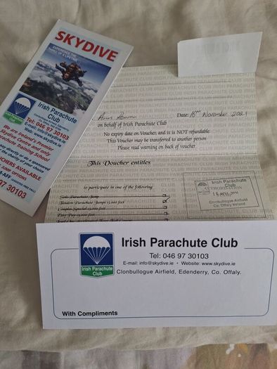 Sky jump voucher