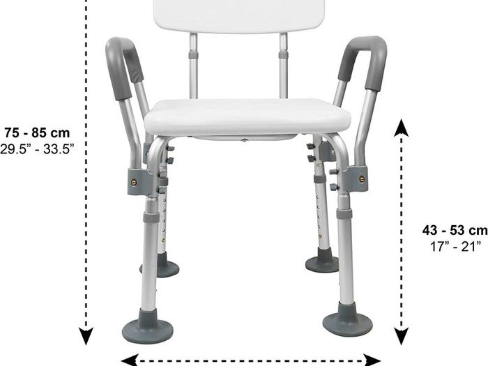 Adjustable Bath Tub Shower Chair For Elderly, Pregnant Woman Bench Bathroom Stool Seat
