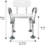 Adjustable Bath Tub Shower Chair For Elderly, Pregnant Woman Bench Bathroom Stool Seat Image 3