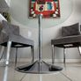 Glass table with velvet studded chairs Image 7