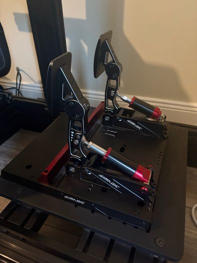 Simagic P1000-2 Sim Racing Pedals + Performance Pack | 100kg Load Cell | Throttle & Brake | Sim Racing