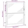 Garden Gate with Lock Silver 95 x 100 cm Stainless Steel Image 6