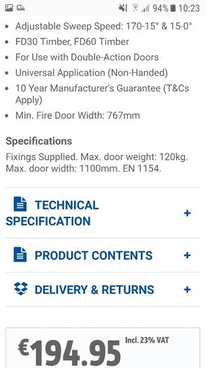 dorma bts75v door closer