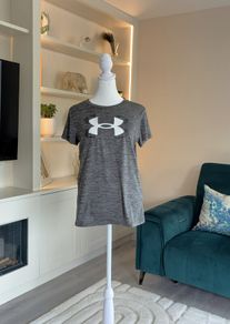 Ladies Grey Under Armour T-Shirt. Size Small UK 8 / EU 38