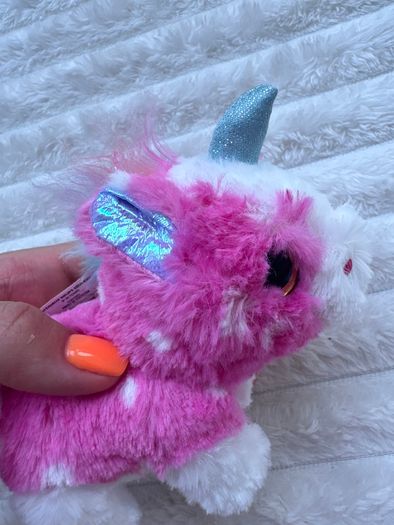 Little Live Pets Scruff-a-lots Cutie Cuts Series 2 Pink Unicorn Soft Plush approx. 11 cm. Used Please see photos