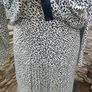 Vintage 80s J Michaels White Navy Occasion dress Postage Included Image 4