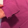 DKNY deep fuchsia turtleneck with free left shoulder detail Image 6