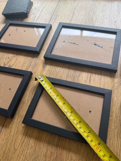 Selection of black photo frames