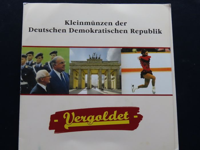 Gold plated East German coins DDR original vintage set
