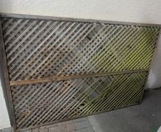 Two wooden lattice Trellis panels
