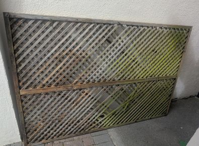 Two wooden lattice Trellis panels