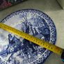 Rare Delfts Blauw Chemkefa Handpainted Made in Holland -De Winter- 11.5 inches dia Image 2