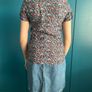 Esprit navy & red floral blouse. Size 6 Image 10