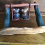 Vintage wooden bears on swing ornament Image 3