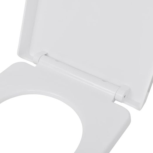 Toilet Seats with Soft Close Lids 2 pcs Plastic White