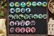 Hand_painted wooden magnets