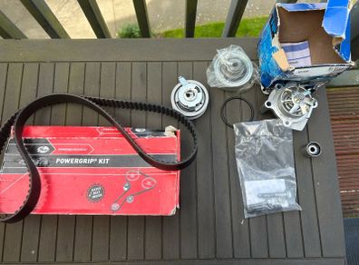 Water pump and timing belt