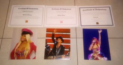 Nicki Minaj , Bruno Mars , Rihanna Signed Photo's