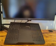Monitor stand with laptop tray (monitor not included)