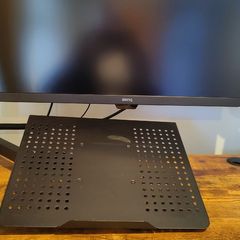 Monitor stand with laptop tray (monitor not included)