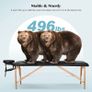 Portable Massage Table Massage Bed Lash Bed Facial Bed SPA Bed Tattoo Table Height Adjustment Carrying Bag 2 Section Wooden (FREE POSTAGE) Image 5