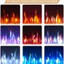 Dilton 40/102cm 3 in 1 Electric Fireplace with logs, Freestanding, Wall Mounted, Recessed, 9 Colour Flame Effect, Media Wall Compatible, 900W - 1800W Heater, Remote Control Image 4