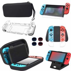 Case Compatible with Nintendo Switch,14 in 1 Case & Accessories Kit ,Comes Carrying Case , Screen Protector, Joy-Con Controller Case, Thumb Grip Caps, Adjustable Stand, Portable Strap