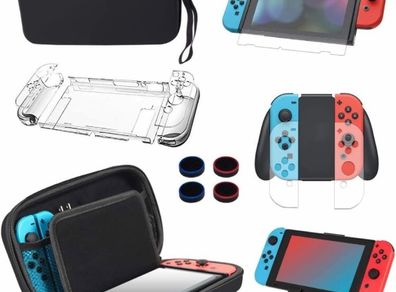 Case Compatible with Nintendo Switch,14 in 1 Case & Accessories Kit ,Comes Carrying Case , Screen Protector, Joy-Con Controller Case, Thumb Grip Caps, Adjustable Stand, Portable Strap