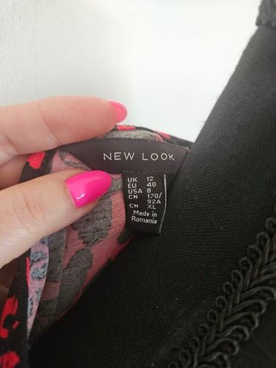 Red leopard print top from New Look UK12