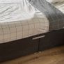 Dark grey fabric double bed Image 2