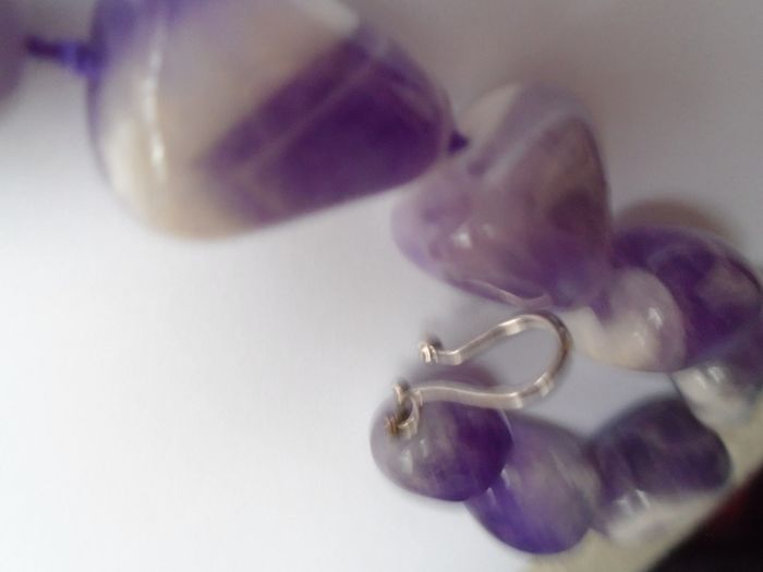 Chunky Amethyst necklace. Statement necklace, Gemstone necklace, Feb birthstone, Jewellery