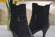 MISS SIXTY black leather ankle boots Sz 40 (Fit 7-7.5)