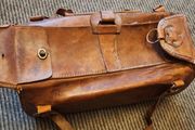 Large heavy duty leather bags plus briefcase.