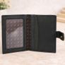 Genuine Leather Card Holder Wallet for Men & Women Slim Card Case with Snap Closure Compact Minimalist Wallet Image 5