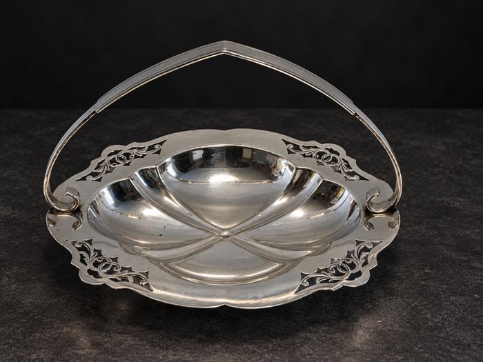 Vintage Silver-Plated Serving Basket