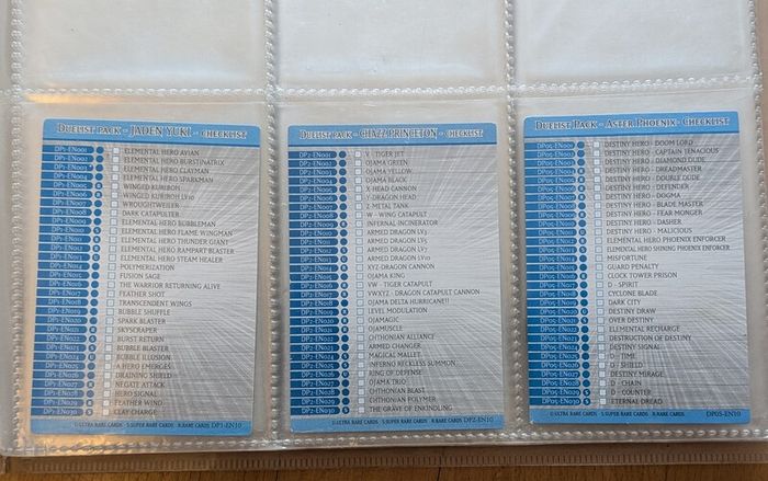 Yu Gi Oh - strategy cards and checklist cards