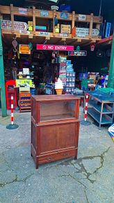 1940's Antique French oak/walnut modular bookcase/display unit..