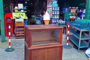 1940's Antique French oak/walnut modular bookcase/display unit..