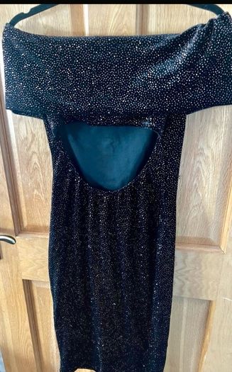 Elegant black glitter dress