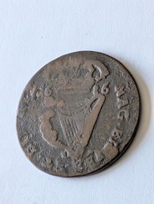 1686 Irish Halfpenny, James 11