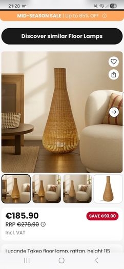 Rattan / Wicker Floor Lamp