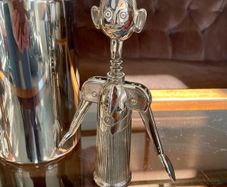 Vintage Italian Pierre the Sommelier Silverplate Corkscrew Wine Bottle Opener