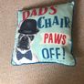Dad's Chair Paws Off Cushion Image 2
