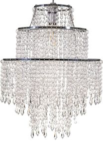 3-Tier Clear Chandelier Light Shade | Lamp Shade for Pendant Light Ceiling Light Shade Acrylic Crystal Chandelier Easy Fit Lampshades for Ceiling Lights for Living Room Bedroom Kitchen Hallway MULTIPLE COLOURS AVAILABLE (FREE POSTAGE)